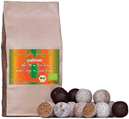 Organic Treats Mix Fruity-Fresh | Energy Balls | Fruit Balls | Gift Pack | Variety Mix | 20 pieces in the bag | Healthy Snacking | Perfect as a gift!