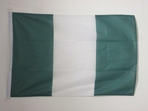 AZ FLAG, Nigeria Flag, 2x3 Ft, For Outdoor, Nigerian Banner Knitted Polyester with Two Plastic Rings, Fade Resistant