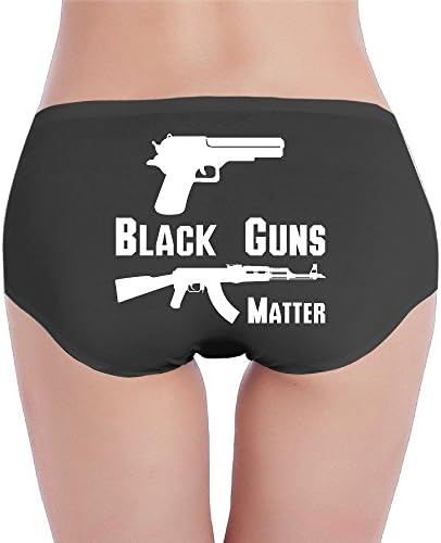 JXMD Women's Low-Waist Guns Matter Pistol Hipsters Underwear Black XL