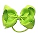 CÉLLOT 40Pcs 4.5 Inches Boutique Pops Hair Bows Elastic Hair Ties Grosgrain Ribbon Big Cheer Bow Ponytail Holder Rubber Hair Bands for Baby Girls In Pairs