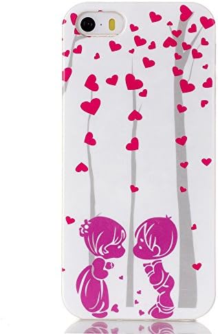 iPhone 5s Case,iPhone 5 Case,iPhone SE Case,Winfrey [Couple Love] Attractive [Scratch Resistant] Fashion Design TPU Rubber Gel Ultra Thin Skin Case Cover for Apple iPhone 5s /iPhone 5 /iPhone SE