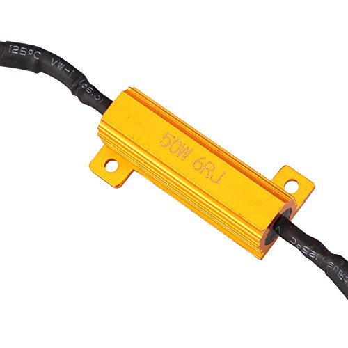 2pcs 50W 6 ohm H11/H8/H9 Led Load Resistor Flicker Decoders Warning Canceler Harness For LED Headlight From Madlife Garage