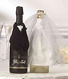 Bundle of 2 Lillian Rose Wedding Bottle Covers - Bride and Groom