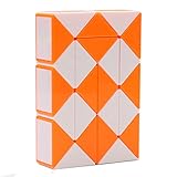 HJXD globle MZStech Magic Snake Twist Puzzle Twisty Toy Collection 24 Wedges Magic Ruler Orange
