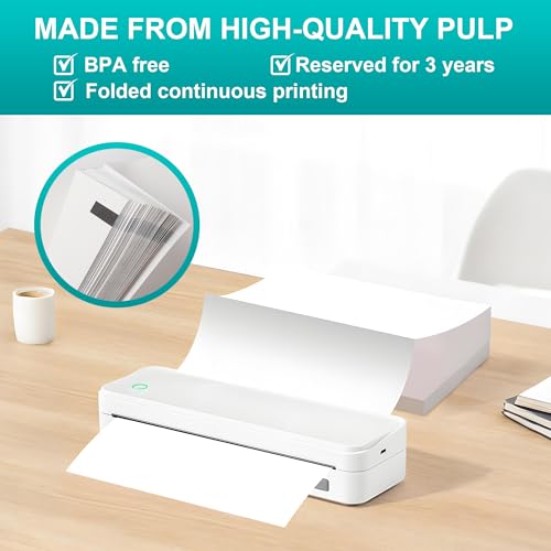 (100 Sheets) A4 Thermal Paper Foldable, BPA-Free, Quick Dry, Thermal Paper for Documents, Web Pages and Photos (100)