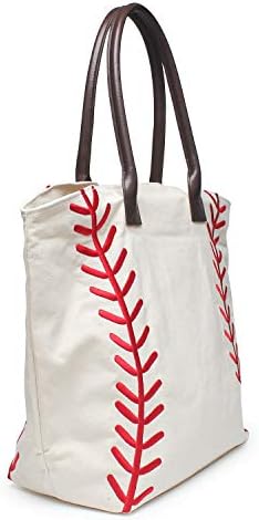 YIQIGO Baseball Bag Handbag for Woman Shopping Bag Travel Bag Canvas Casual Bag with Polyester Linning Sports Bag 3 YIQIGO Baseball Bag Handbag for Woman Shopping Bag Travel Bag Canvas Casual Bag with Polyester Linning Sports Bag