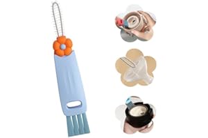 ZEZZO Versatile 4-in-1 Cleaning Brush for Gaps Between Bottles,2024 New Bottle Brush,Crevice Multifunctional Cup Lid Brush,360 Degree Deep Cleaning Portable Flower Crocodile Brush (A6)