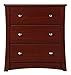 Storkcraft Crescent 3 Drawer Chest, Cherry, Kids Bedroom Dresser with 3 Drawers, Wood & Composite Construction, Ideal for Nursery, Toddlers Room, Kids Room