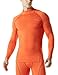TM-YUT32-ORG_Large Tesla Men's Thermal WinterGear Compression Baselayer Mock Long Sleeve Shirt YUT32