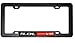 BLACK CARBON FIBER Look LICENSE Plate Tag FRAME with RED BLACK 5.0L COYOTE V8 Aluminum Emblem Badge Nameplate Hood Trunk Fender Car Truck Auto Swap for Ford Mustang GT Boss Falcon F-150 F150 09 10 11 12 13 14 15 2009 2010 2011 2012 2013 2014 2015