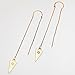 Threader Drop Earring Dangle Ear Long Bar Chandelier Tassel Chain Retro Triangle Crystal Ear Line Jewelry Triangle