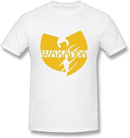 Niamh Willis Men Black Panther X Wu Tang Wakanda Slash Classic Tennis White T Shirt M Short Sleeve
