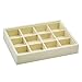 KLOUD City Light Brown 12 Square Lattices Organizer/Tray/Pad/Showcase/Display Case for Ring/Earrings/Necklace
