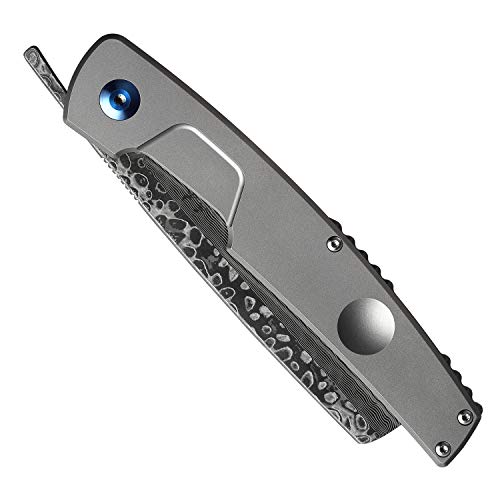 Miki Camping Pocket Folding Japanese Knife,Titanium Handle, Frame Lock