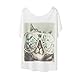 Ugorgeous Women's Glasses Cat Print Short Sleeve T-Shirt Tops White
