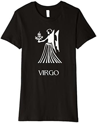 Womens Virgo t shirt - White text/image Large Black