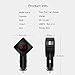 Uverbon Car Charger, 5V/3.1A 4 USB Port Safe Smart Quick Car Charger Adapter Volt Meter Car Battery Monitor with LED Voltage & Amps Display for iPhone Xs/X/8/7,Samsung Note 9/ Galaxy S9/ S8/S7- Black