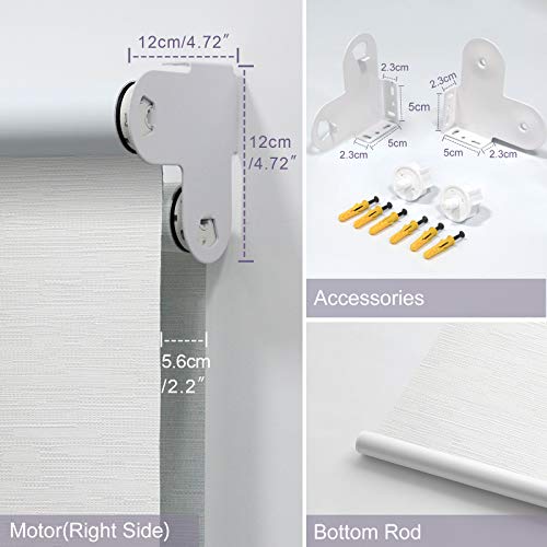 Graywind Motorized Dual Shades Smart Double Blinds Blackout and Light Filtering Shades in One