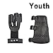 AMYIPO 3 Finger Protective Glove & 3 Straps Arm Guard (Black-for Youth, 2-Piece Set)