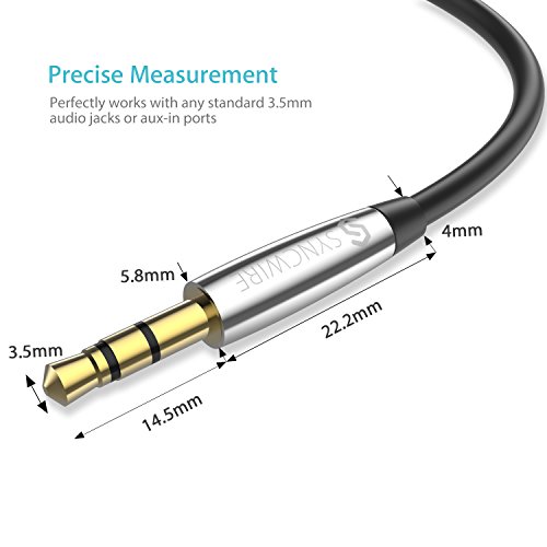 image for AUX Cord Syncwire AUX Cable - [Ultra-Slim, Copper Shell, Hi-Fi Sound] 