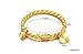 UM Jewelry Gold Plated New Born Baby Charm Bracelets for Girls and Boys with Heart Leaf,Bell 4.33