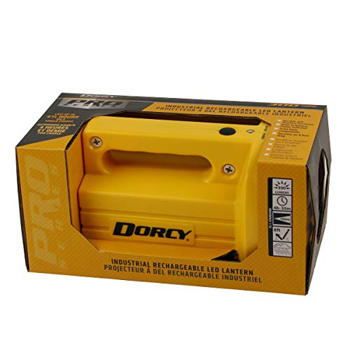 Dorcy Pro Series 300-Lumen Weather Resistant Rechargeable Outdoor LED Lantern with AC Adaptor, Yellow (41-1035)