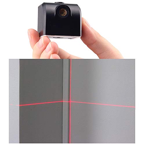 Mini Cross Laser Level Instrument SENREAL Infrared Two-Line Level Instrument Magnet Adsorption+Built-in Rechargeable Lithium Battery