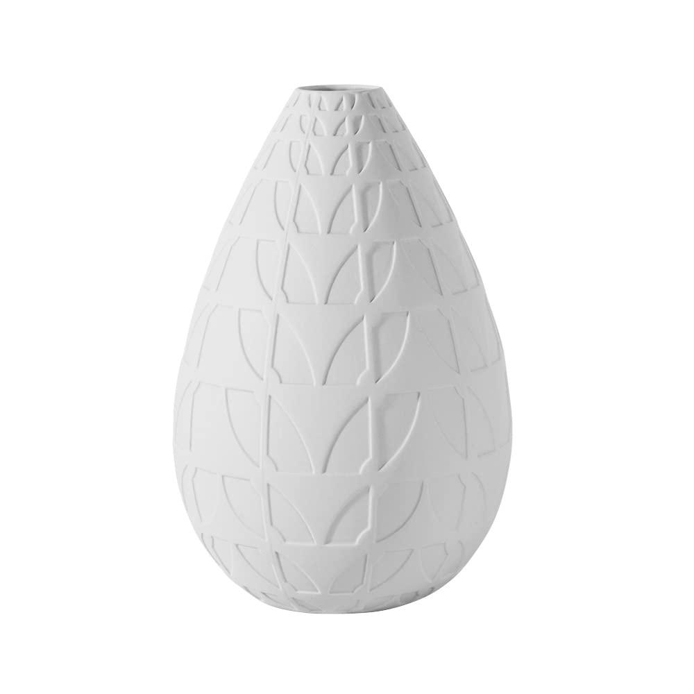 Blessings Decor New Modern Luxury Home Decoration Ceramic vase (Leaf White)
