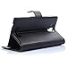 Ultra Slim Flip Bracket Case for Lenovo S8, Premium Soft PU Leather [ Wallet ] Case Cover for Lenovo S8 S898T (Wallet - Black)