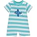 Wan-A-Beez Baby Boys' 2 Pack Graphic Short Sleeve Romper (18 Months, Blue Airplane)