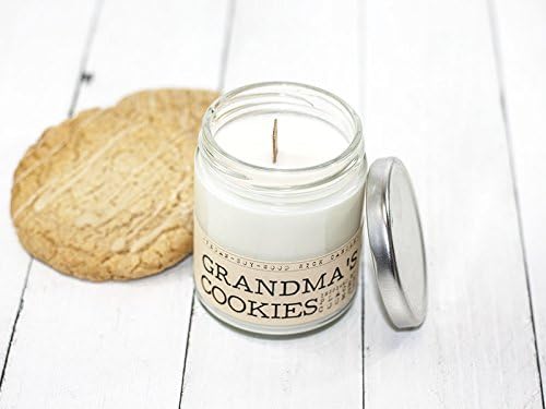 Grandma's Cookies Wood Wick Candle - Vegan soy wax candle, Cookie Scented Soy Wax Candle, Scented Wood Wick Candle, Phthalate Free Candle