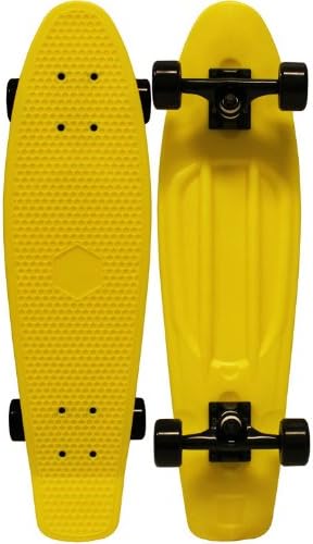 28 in Yellow Plastic Skateboard - Retro Cruiser 70's Banana Board Style
