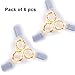 Pack of 6 LED Moon Starry Lights with 20 Fairy Micro LEDs on 7 feet Copper Coated Copper Wire, 2 x CR2032 Battery Power(Included), for DIY Wedding Centerpiece or Table Decorations (Warm White)
