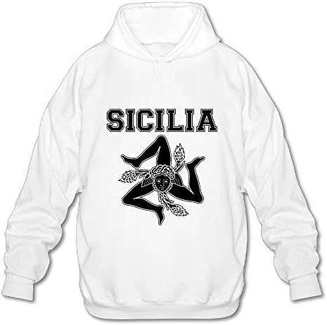 Sicilian Trinacria - Sicilia Pride 100% Cotton Mens \r\nHoodie Novelty Sweatshirt With No Pocket