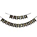 Happy Anniversary Banner - Gold Foiled Birthday Sign - Wedding Anniversary Party Decoration Photo Props Black Gold
