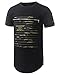URBANCREWS Mens Hipster Hip Hop Ripped Zipper Crewneck T-shirt BLACKCAMO XLARGE