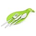 Valiry - Kitchen Heat Resistant Non-Toxic Flexible Silicone Spoon Rest Pack of 4 - Green