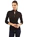 PattyBoutik Women V Neck Button Ribbed Sweater (Black Small)