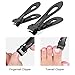 BESTOPE Nail Clippers Set,Black Fingernail & Toenail Clippers & Nail File,Nail Cutter Trimmer Set with Metal Case,15mm Wide Jaw Opening,Good Gift for Women and Men