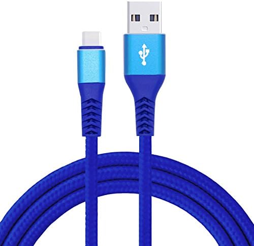Micro USB Cable, Sync Transfer&amp;Charging, Premium, Fastest, Durable, 4.9FT Kevlar Fiber &amp; Double Braided Nylon Charging Wire Cord for HTC,LG Samsung, HTC, Motorola, Nokia Android Type-C Devices (Blue)