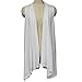 Lusiyu Women's Slim Fit Sleeveless Open Front Cardigan Vest Asymmetric Hem