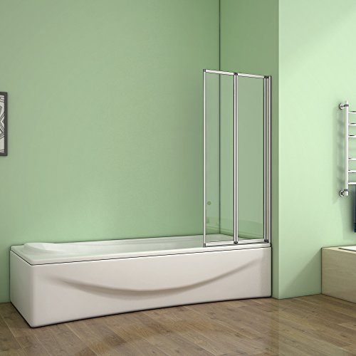Buy Perfect 900mm Folding Shower Screen Bath Screen Toughened Glass