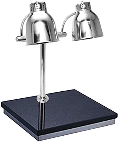 JFSKD Food Heat Lamp Commercial Stainless Steel Adjustable with Plating Base and Lampshade Single Head Insulation Lamp for Restaurant Kitchen Buffet,A
