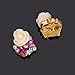 Rain Queen 3D Nail Art Acrylic Rose Flower Glitters Charms for DIY Decorations Purple Rhinestones Pack of 5pcs