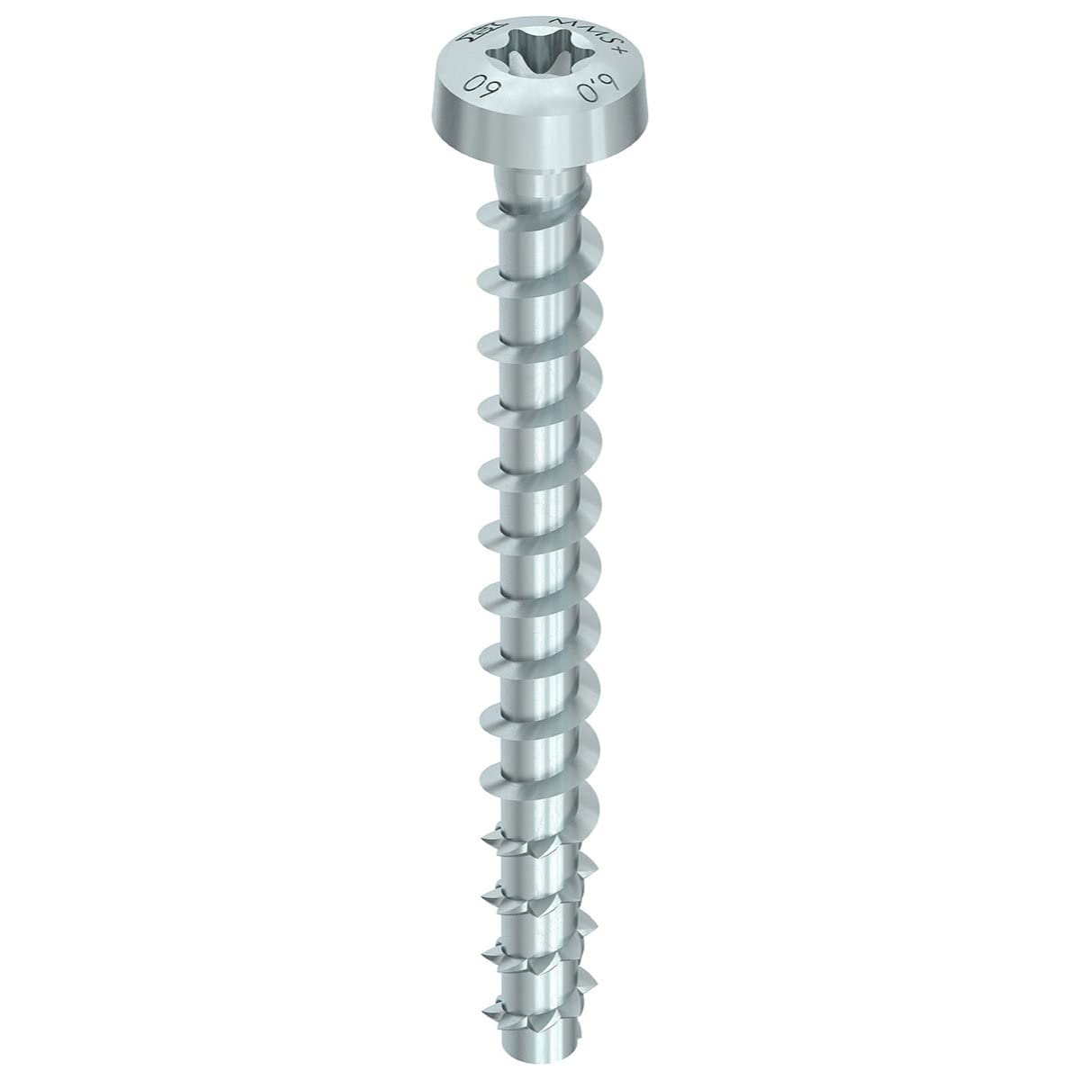Heco MMS Plus Round Head, Galvanised Multi-Monti Screw Anchor with Certification, Set of 100, 48485