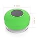 GJT®Wireless Bluetooth Waterproof Shower Speaker: 3.0 Speaker, Mini Water Resistant Wireless Shower Speaker, Handsfree Portable Speakerphone with Built-in Mic, 6hrs of playtime, Control Buttons and Dedicated Suction Cup for Showers, Bathroom, Pool, Boat, Car, Beach, & Outdoor Use(Green)