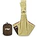 UGGO Pet Sling Carrier and Feeding Bag 2in1 SET.Outdoor,Handsfree,Waterproof,Adjustable Strap Carrier for Dog/Cat/Rabbit up to 14Lbs (Beige) and Transport/Deposit/Feeding Smaller Bag.