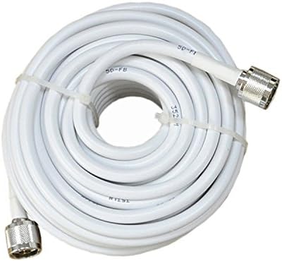 Phonelex 100ft (30M) 5D-FB Ultra Low Loss Cell Phone Signal Booster Coaxial Cable with N-N Type Male Connector on Both Ends