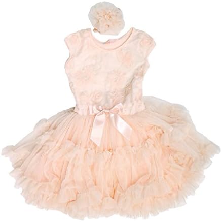 Popatu Cap Sleeve Dress With Headband For Girls