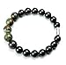 ONE ION Camo Nero Power Bracelet - Tourmaline and Dragon Blood Jasper - Permanent Magnets (8 Inches)
